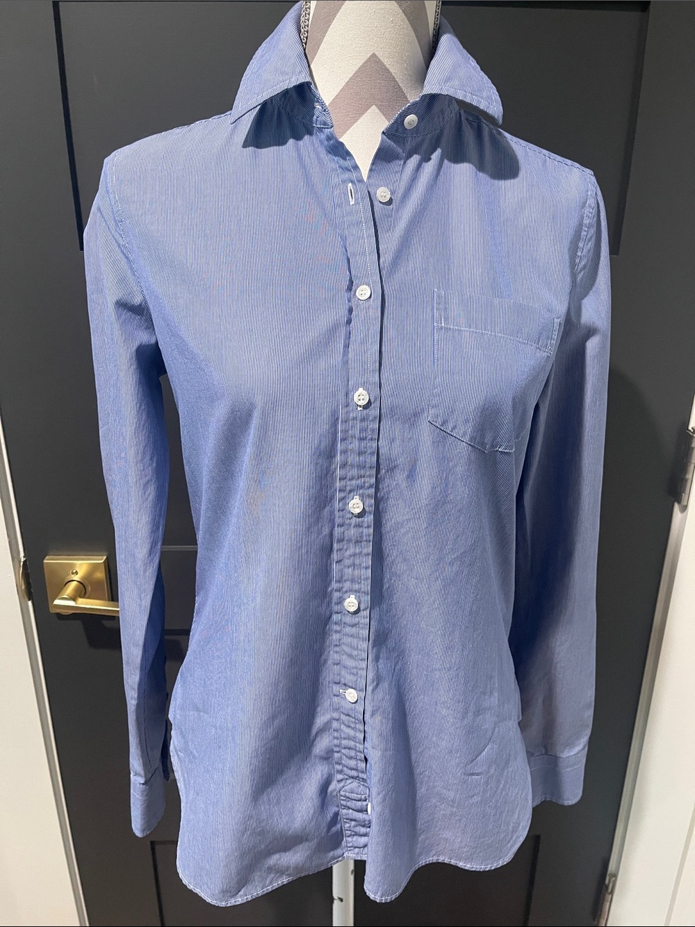 J.Crew Preppy Cotton Striped Button Down Shirt Size S